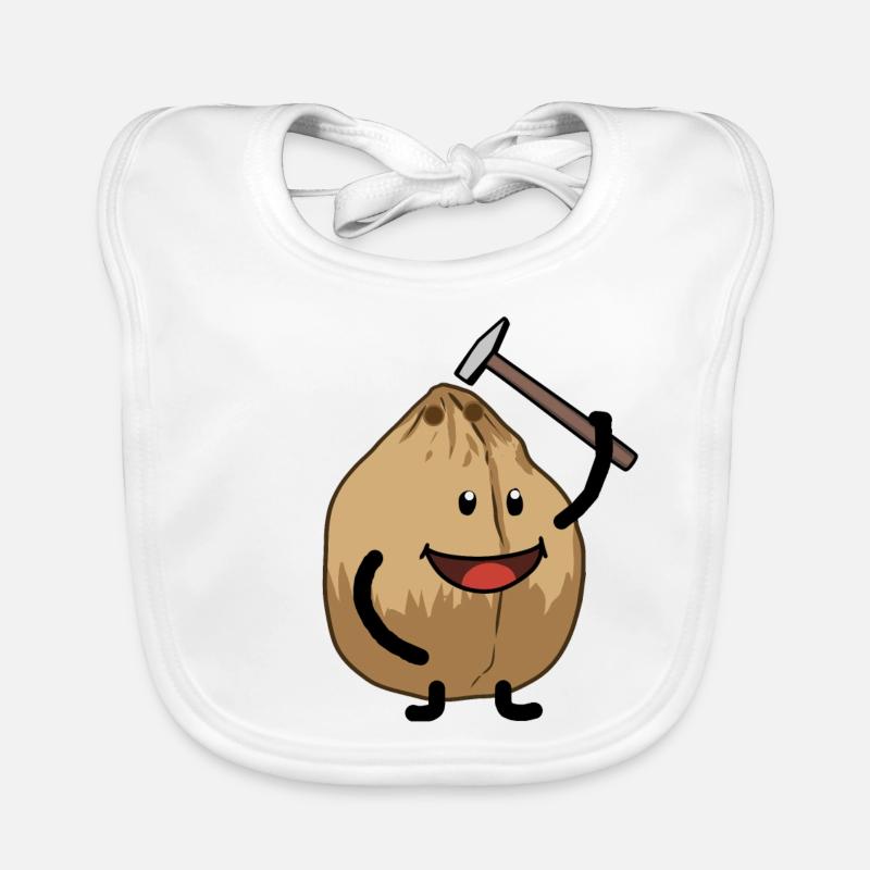 Noix de coco marteau craquant la nourriture de noix Bavoir bio Bébé
