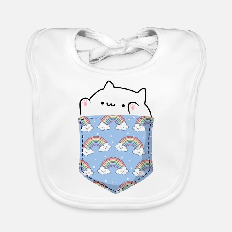 Bongo Cat Mignon sac chat Bavoir bio Bébé