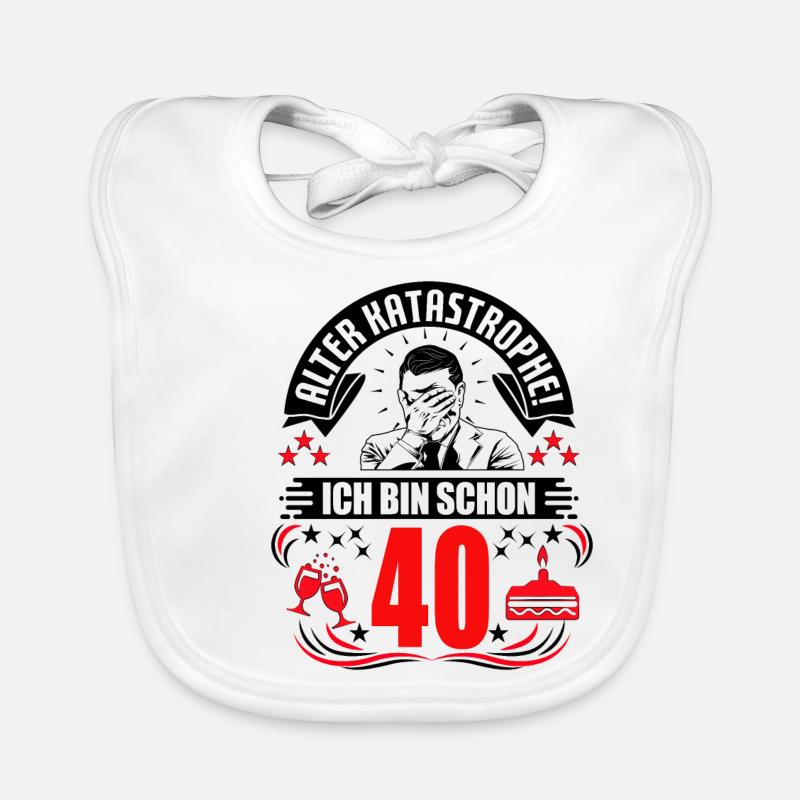 40. Geburtstag Mann Geschenk lustig Geburtstag 40 Baby Bio-Lätzchen