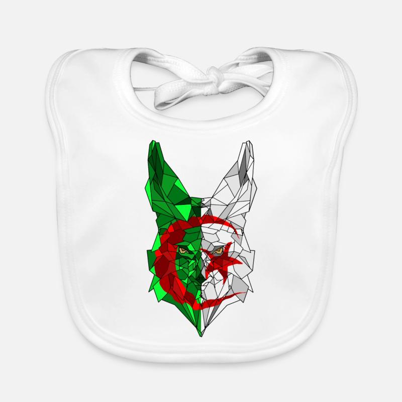 Fennec und die Flagge Algeriens in der Polysphäre 3 Baby Bio-Lätzchen