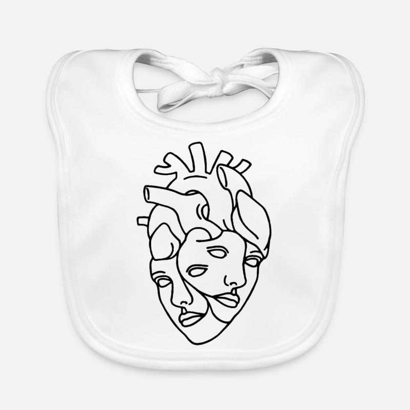 Heart Organic Baby Bibs
