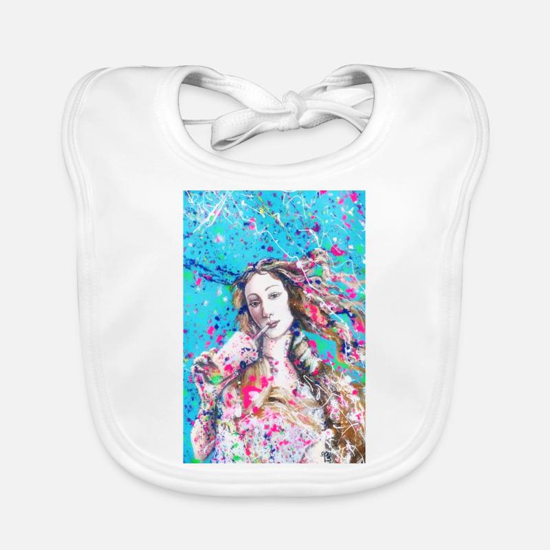 Venus Botticelli - Baby Bio-Lätzchen - Weiß