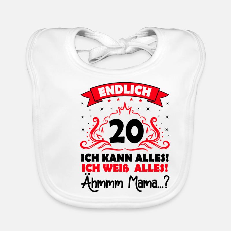 20 Geburtstag Mädchen Junge Fun Geschenk lustig Baby Bio-Lätzchen