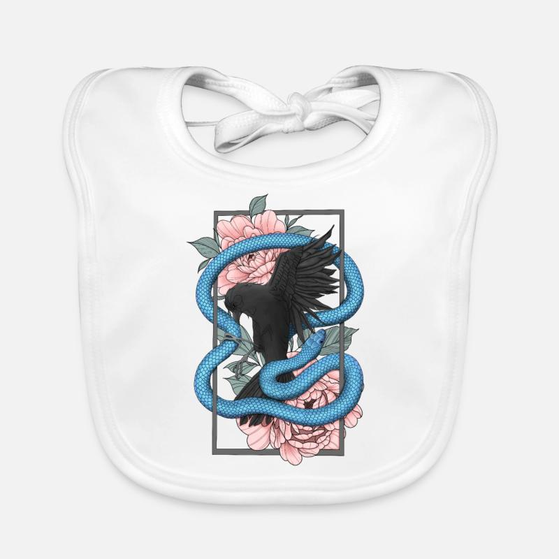 Corbeau + Serpent Bavoir bio Bébé