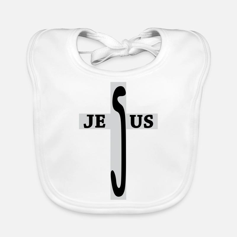 Jésus / Christianisme / Catholique - Bavoir bio Bébé - blanc