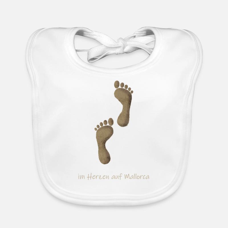 Mallorca Sand - Baby Bio-Lätzchen - Weiß