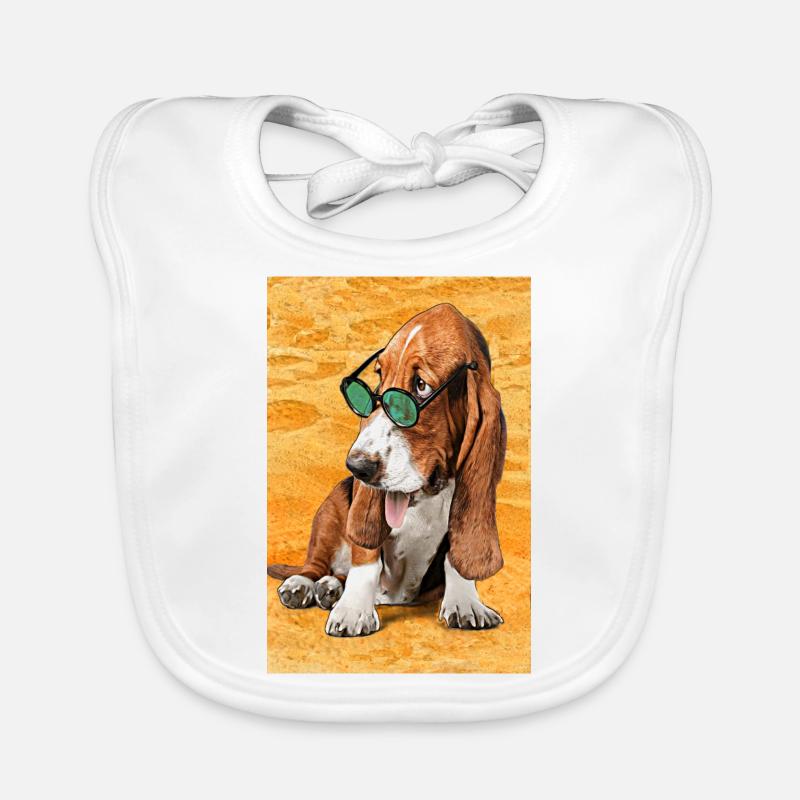 basset de plage à la cool Bavoir bio Bébé