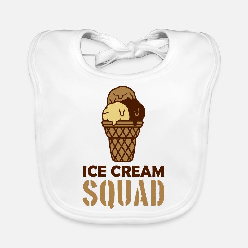 Ice Cream Squad Quote Organic Baby Bibs