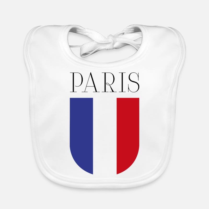 France Paris - Bavoir bio Bébé - blanc