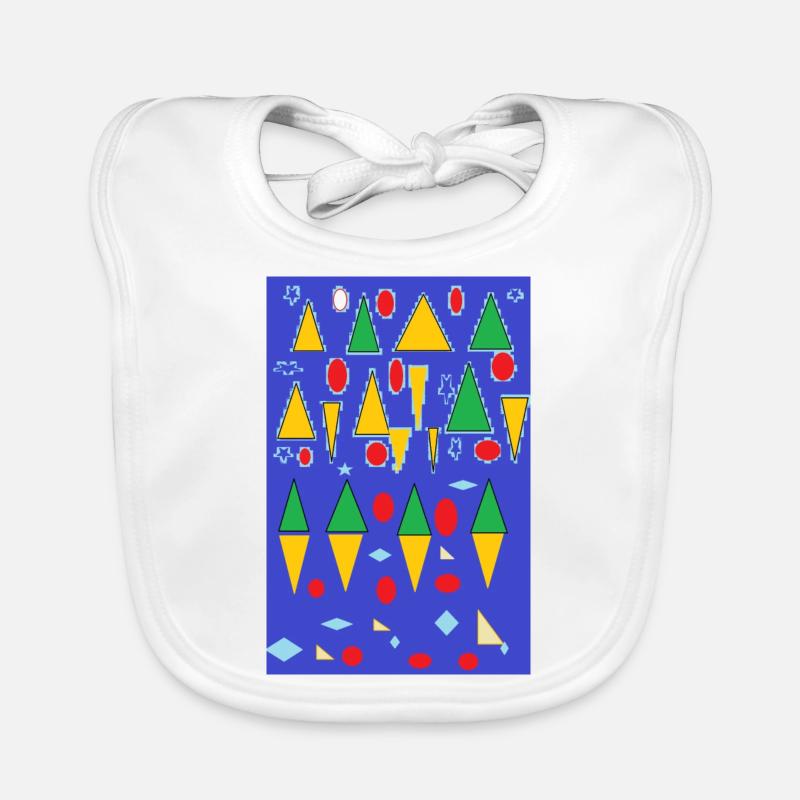 charming geometric figures Organic Baby Bibs