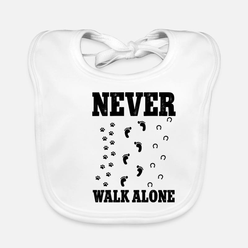 Never Walk Alone Dog Horse Organic Baby Bibs