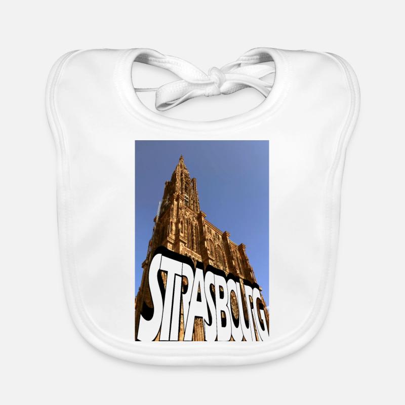 Strasbourg Graph Cathedral Organic Baby Bibs