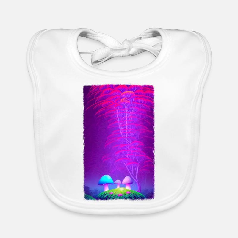 Mushrooms Vertical 3 Organic Baby Bibs