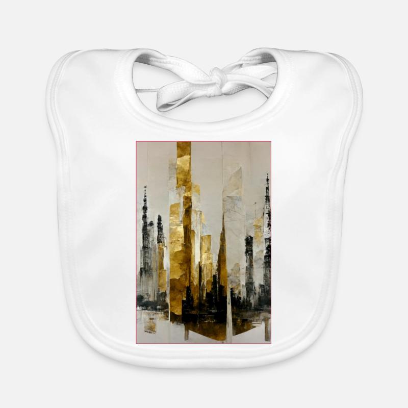 Abstract Tall Towers Baby Bio-Lätzchen