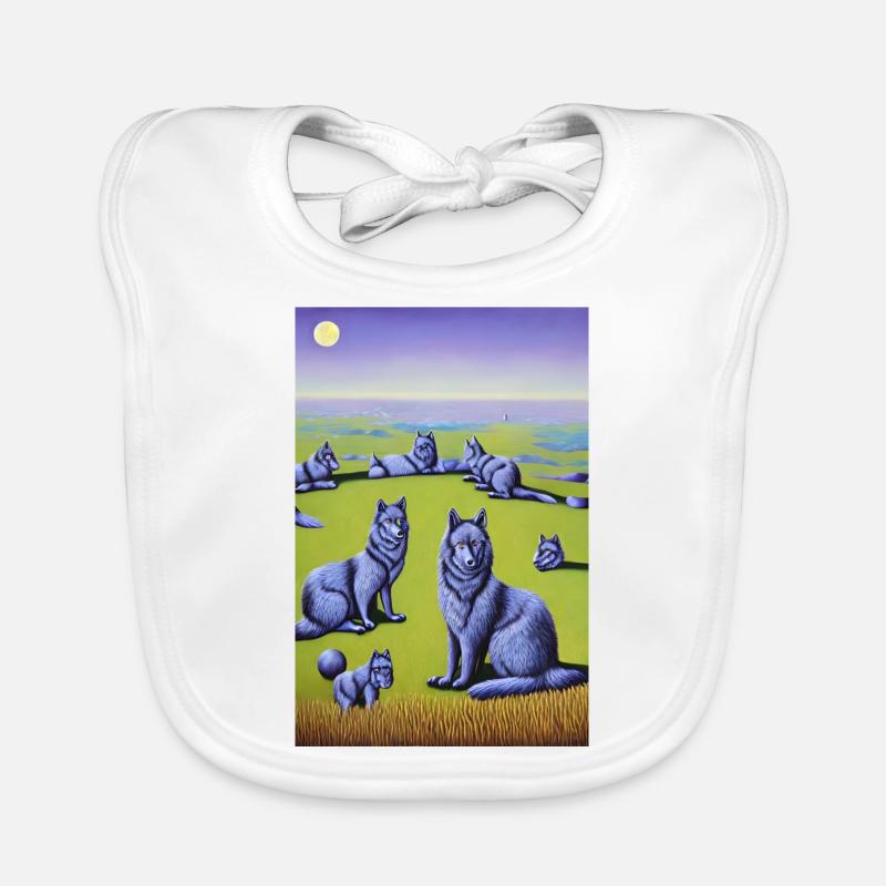 Wolves in a pack Organic Baby Bibs