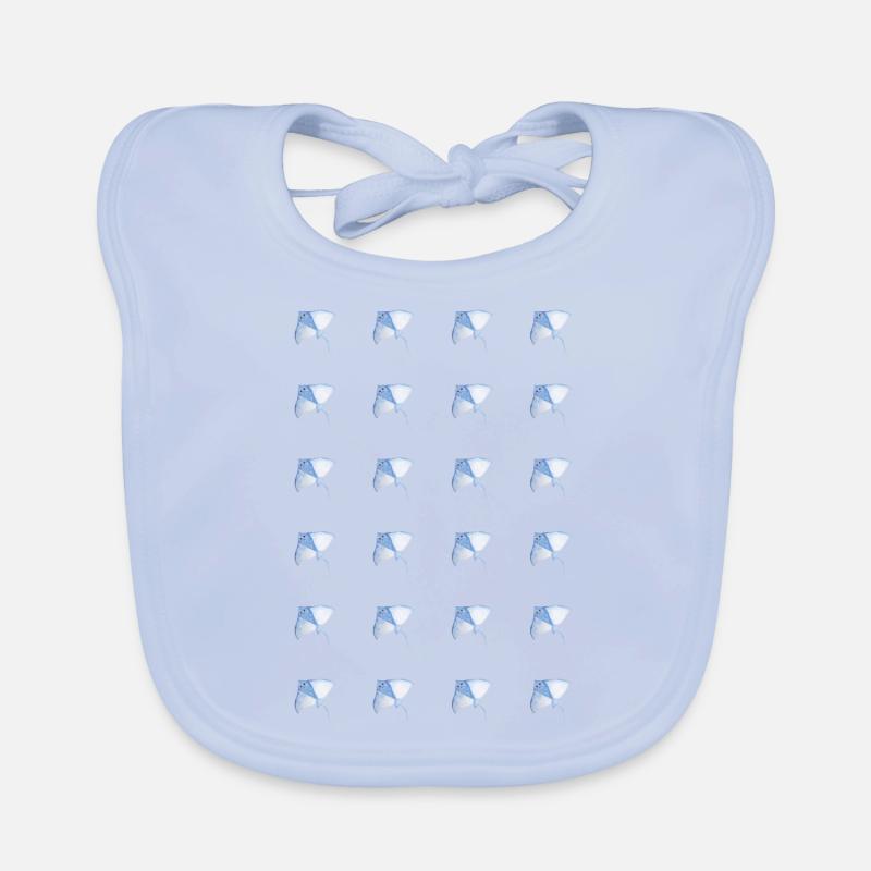 Ray pattern (fish, sea creatures, ocean) Organic Baby Bibs