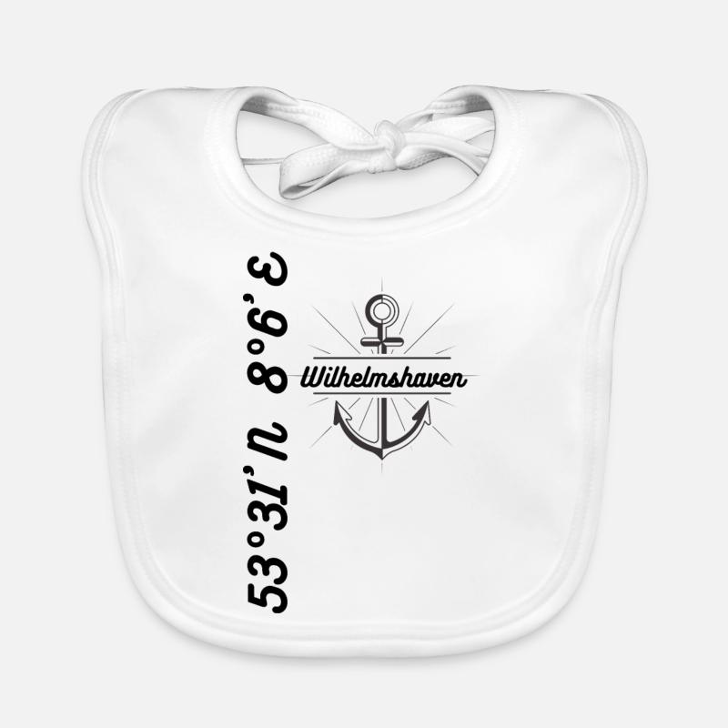 Wilhelmshaven coordinates Maritime Mode Organic Baby Bibs
