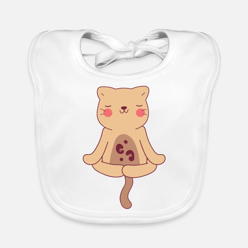 Ocelot doing yoga Organic Baby Bibs