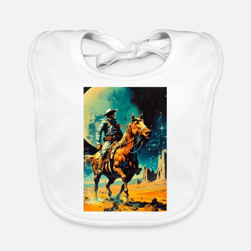 Le cowboy de l’espace Bavoir bio Bébé