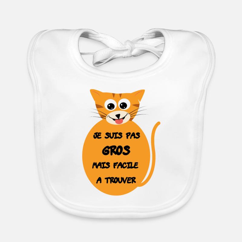 Chat enrobé mignon Bavoir bio Bébé
