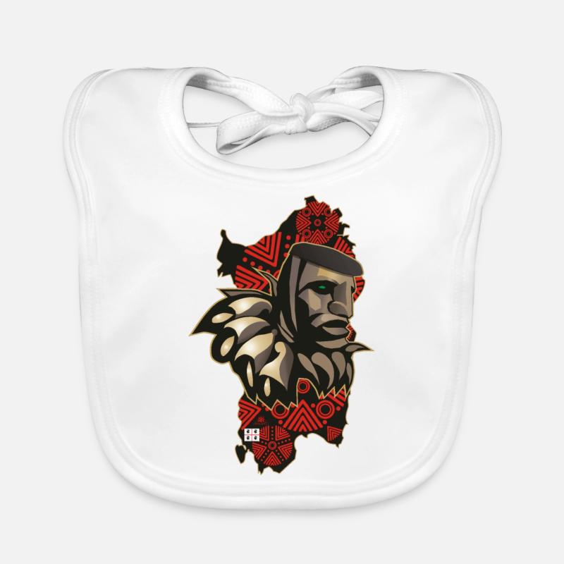 Mamuthone Sardaigne - Bavoir bio Bébé - blanc