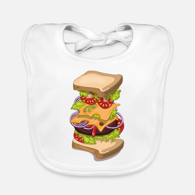 Großer Cheeseburger Baby Bio-Lätzchen