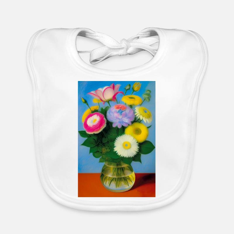 Blumen in einer Vase Baby Bio-Lätzchen
