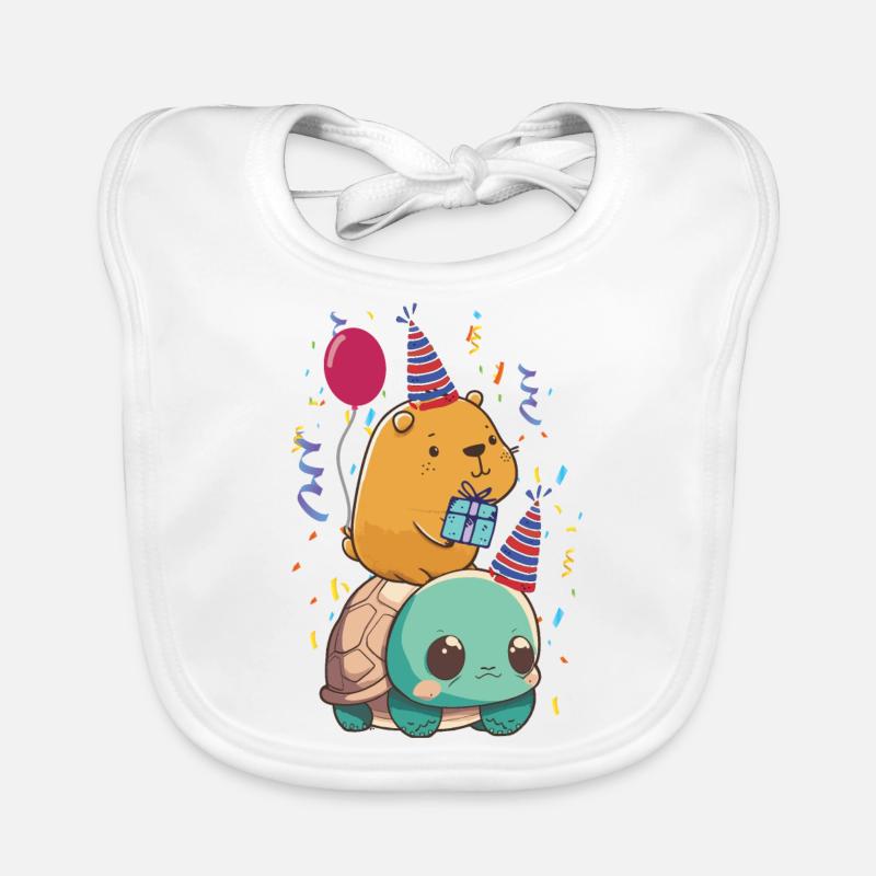 Anniversaire de Capybara Bavoir bio Bébé