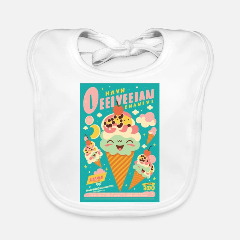 Eiscreme-Stil Baby Bio-Lätzchen