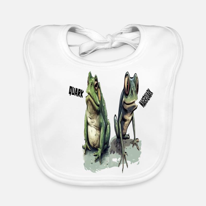 frog tadpole curd curd diet low-fat quark pun Organic Baby Bibs