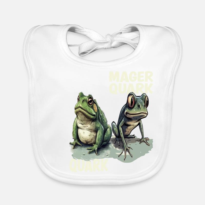 frog tadpole curd curd diet low-fat quark pun Organic Baby Bibs