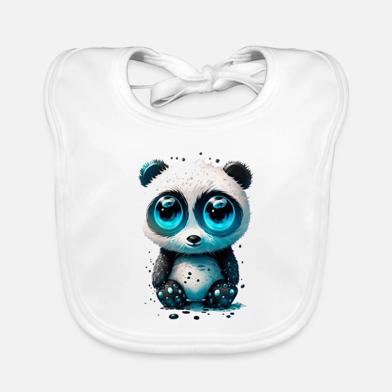 Doux panda ours Bavoir bio Bébé
