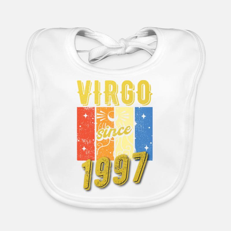 Jungfrau 1997 Sternzeichen Geburtstag Geschenk Baby Bio-Lätzchen