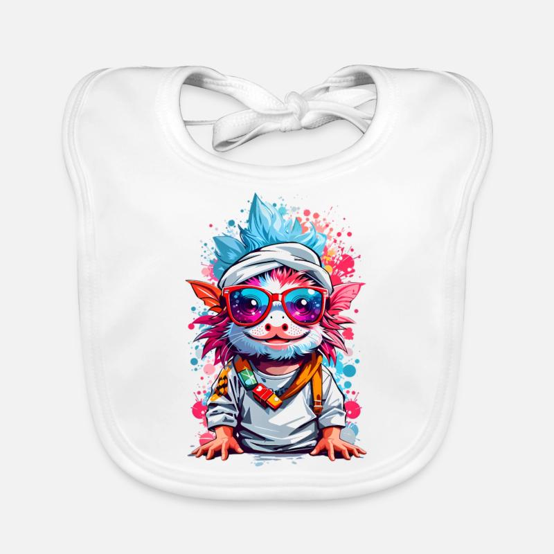 Cool Axolotl Organic Baby Bibs