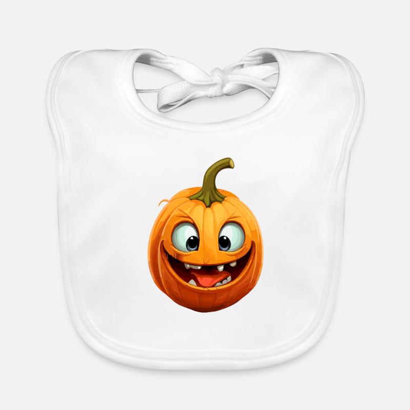 Citrouille joyeuse style Halloween Bavoir bio Bébé