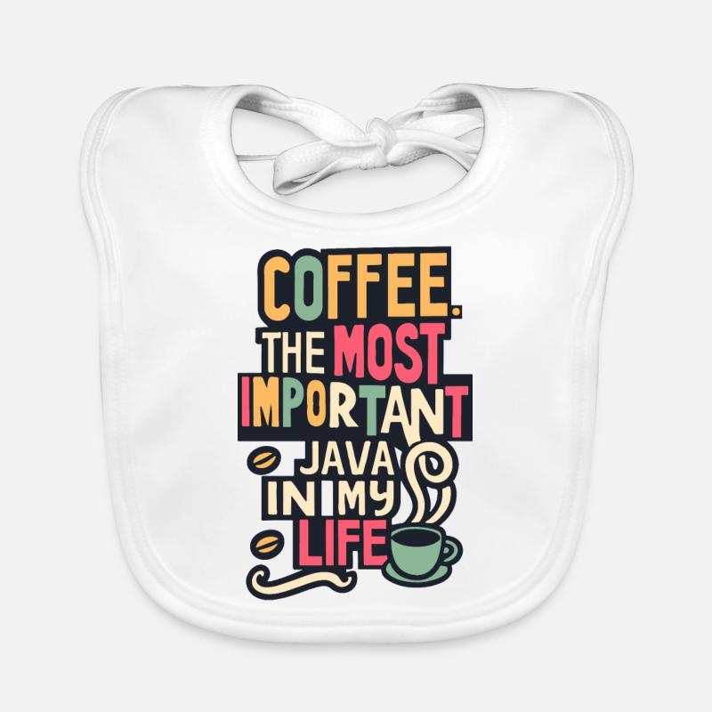 Café. Le Java le plus important de ma vie Bavoir bio Bébé
