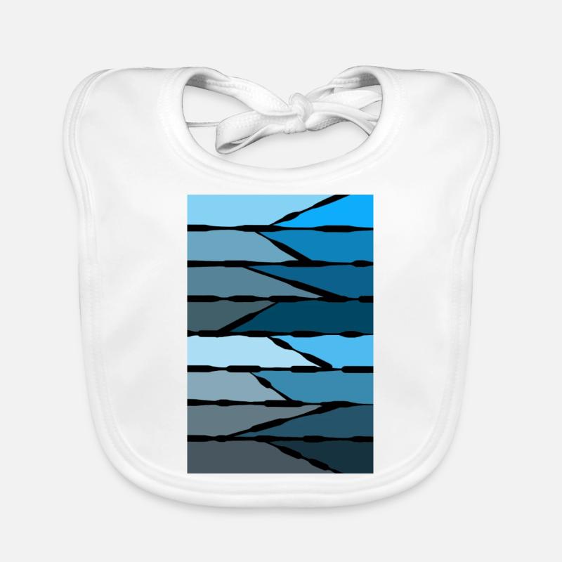 Bleu abstrait Bavoir bio Bébé