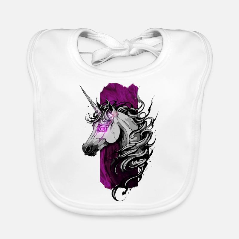 Enchanted Radiance: Einhorn mit rosa Leuchten Baby Bio-Lätzchen