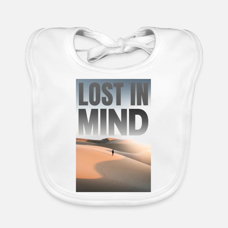 Lost in thought in the desert Organic Baby Bibs