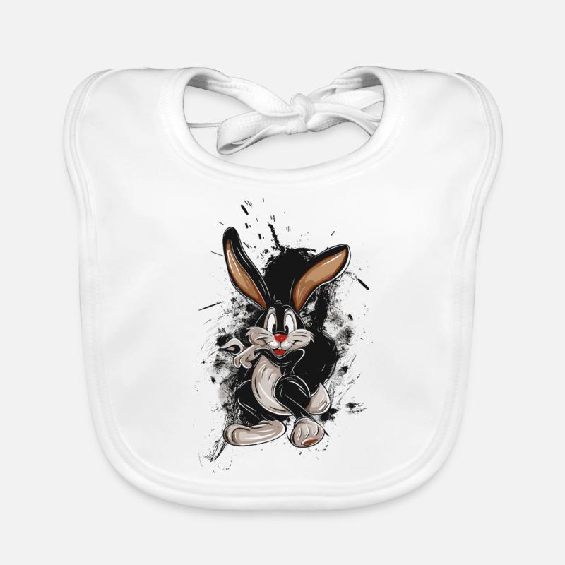 Osterhase Comic-splash Poster Baby Bio-Lätzchen