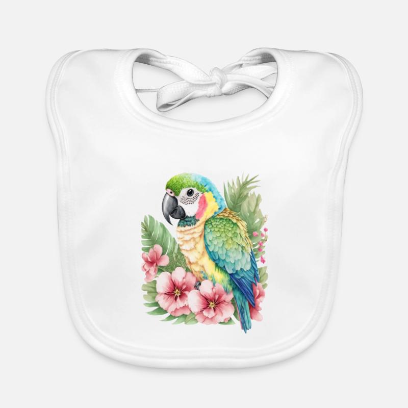 bunter Papagei Baby Bio-Lätzchen