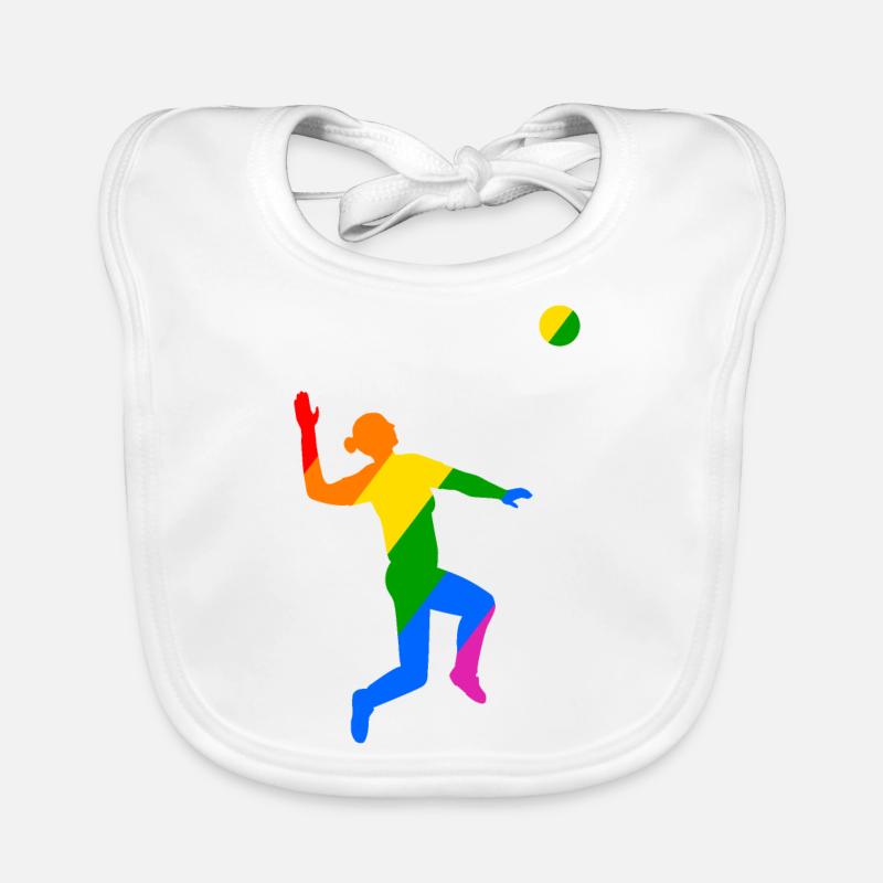 Rainbow Jump in Volleyball Organic Baby Bibs