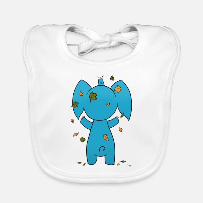 Elephant Leaves Organic Baby Bibs