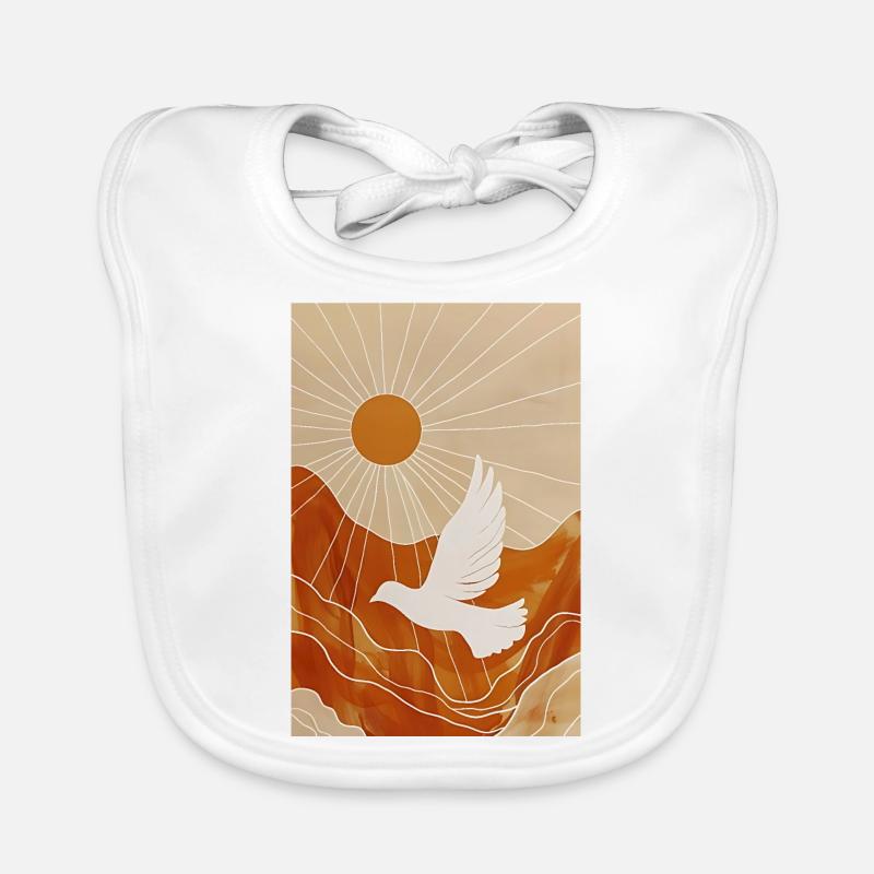 Boho Dove Wall Art, Digital Download, Modern Organic Baby Bibs