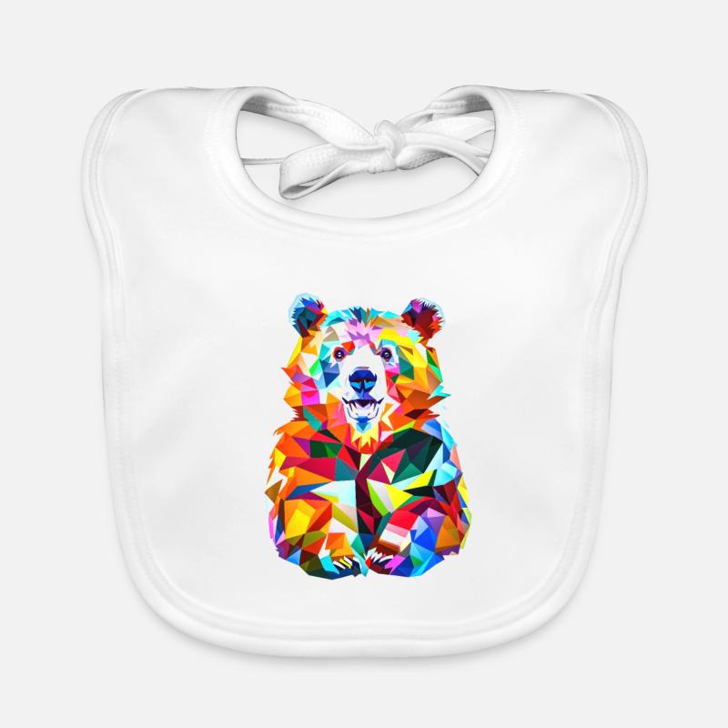 Ours polygone Bavoir bio Bébé
