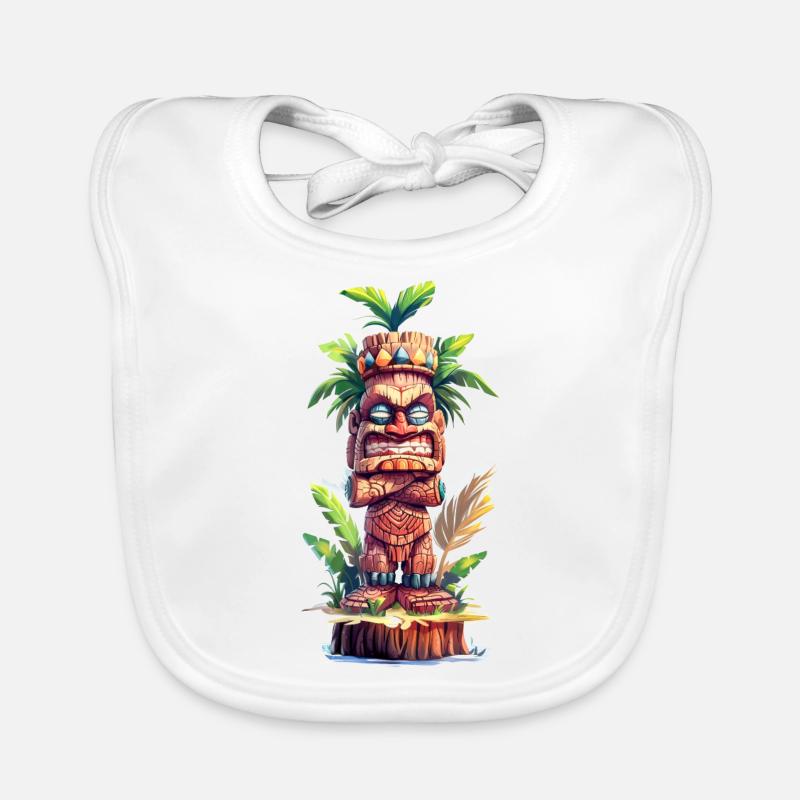 Tiki Statue Bavoir bio Bébé