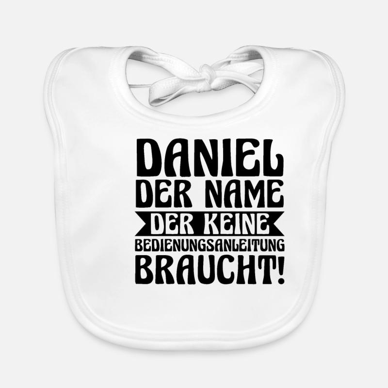 First name Daniel Organic Baby Bibs