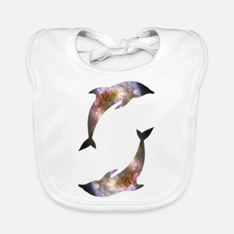 Dolphins Galaxy Organic Baby Bibs