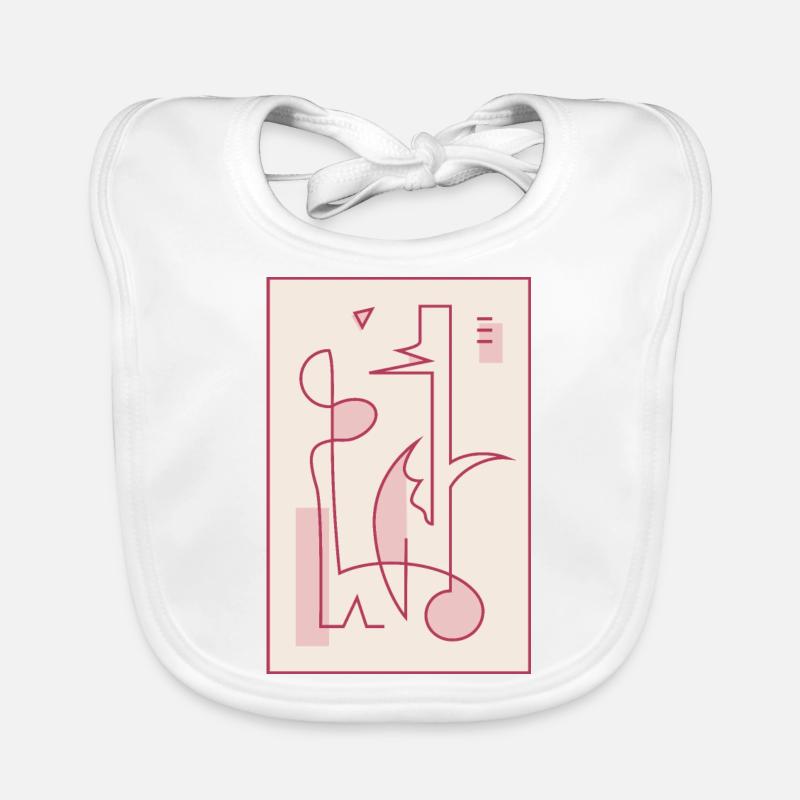 An abstract composition that may suggest dinosaurs Organic Baby Bibs