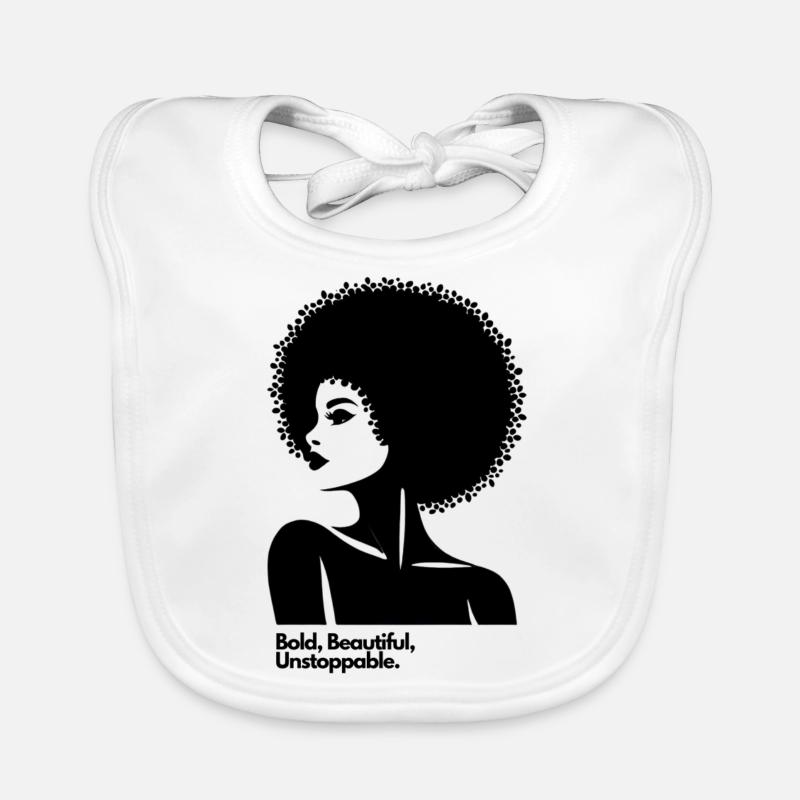 Afro Queen Silhouette Baby Bio-Lätzchen